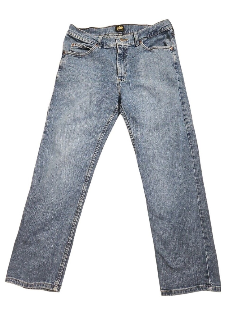 Lee Men’s Straight Leg Jeans in Light Blue Denim 34x29